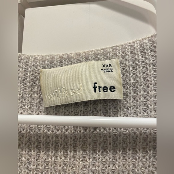 Wilfred Free grey waffle knit sweater. - Picture 2 of 4